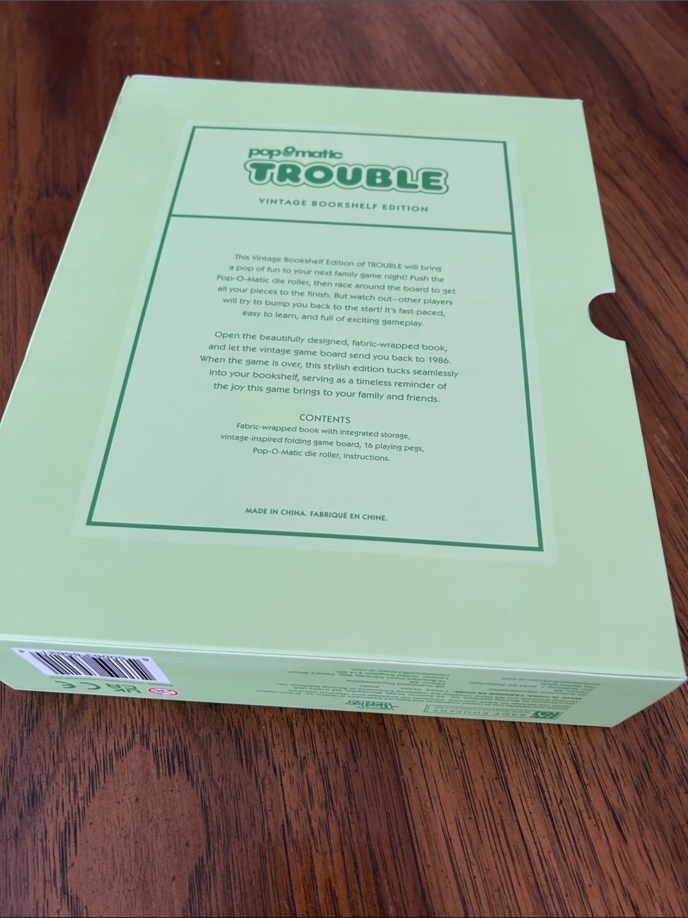 Hasbro Pop-O-Matic Trouble Vintage Bookshelf Edition - Light Green - Picture 12 of 13